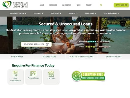 Australian Lending Centre homepage