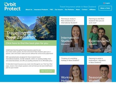 Orbit Protect homepage