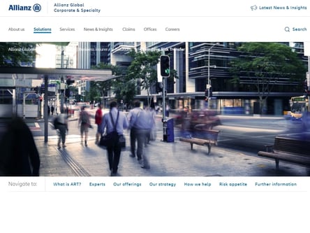 Allianz homepage
