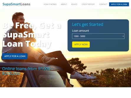 Supasmart Loans homepage