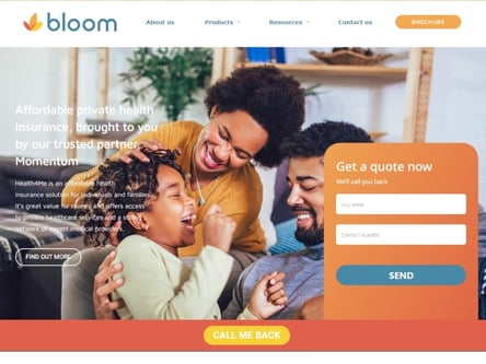 Bloom homepage