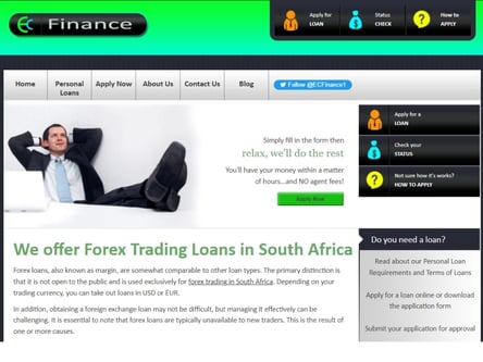 EC Finance homepage