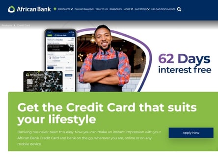 African Bank homepage