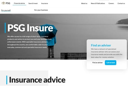 PSG Insurance homepage
