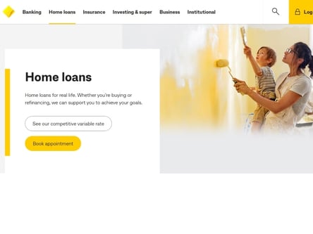 Commonwealth Bank homepage