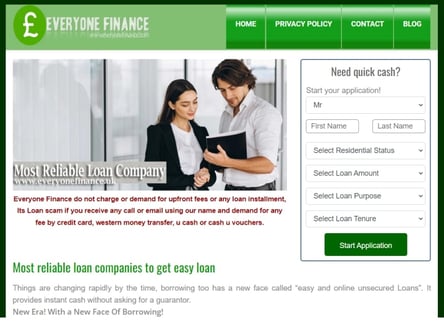Easy Finance Hub homepage