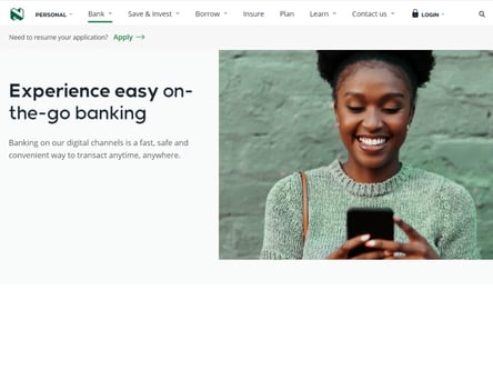 Nedbank homepage