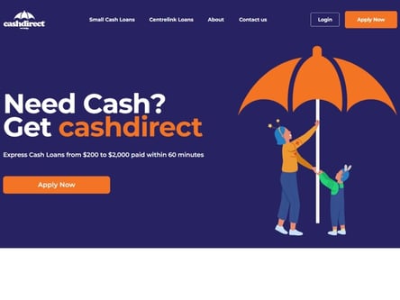 Cash Direct homepage