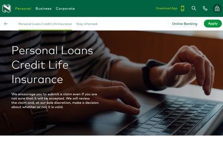 Nedbank homepage