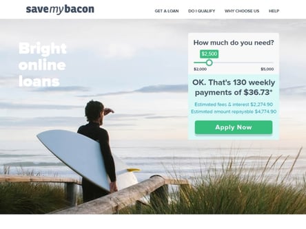 SaveMyBacon homepage