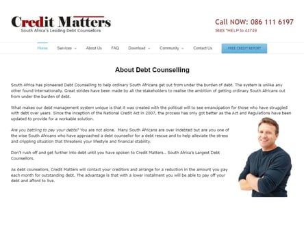 Credit Matters homepage