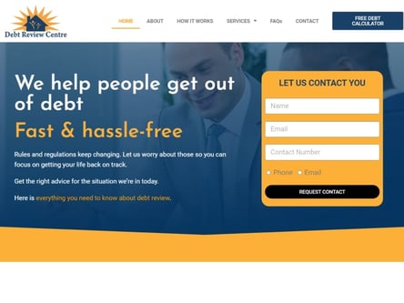Debt Review Centre homepage