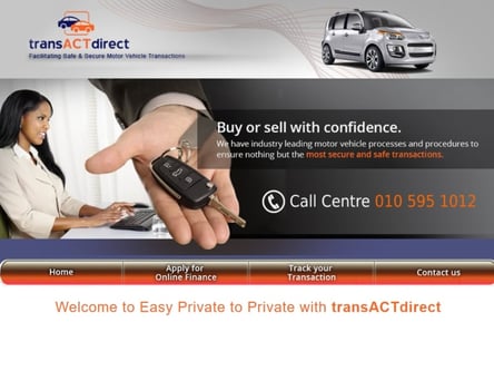 TransACTdirect homepage