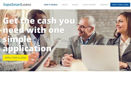SupaSmart Loans homepage
