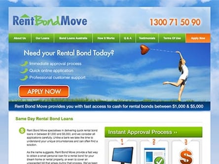 Rent Bond Move homepage
