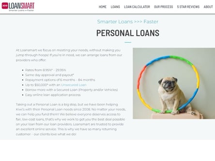 Loansmart homepage