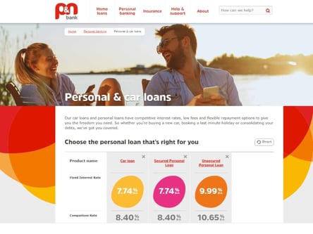P&N Bank homepage
