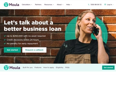 Moula homepage