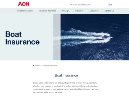Aon Insurance homepage