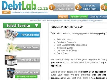 Debt Lab homepage