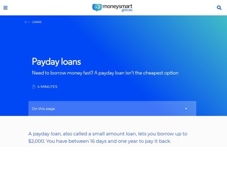 Money Smart homepage