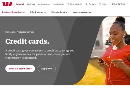 Westpac homepage