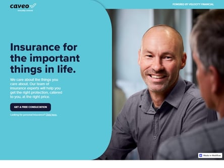 Caveo homepage