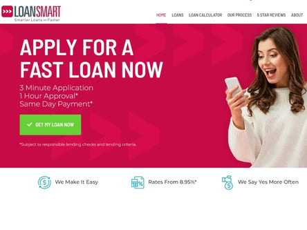 Loan Smart homepage