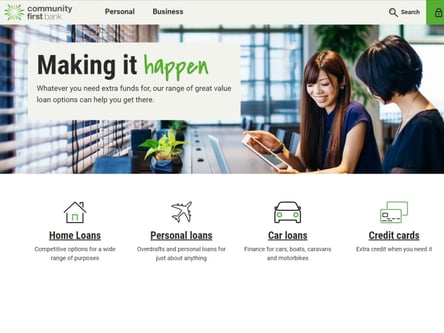 Community First Credit Union homepage