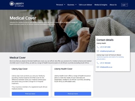 Liberty Medical Aid homepage