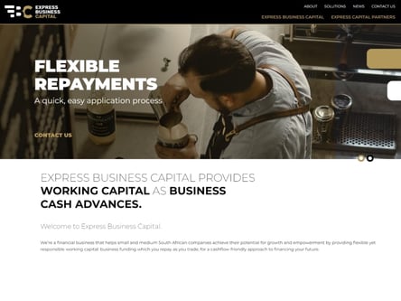 Express Business Capital homepage