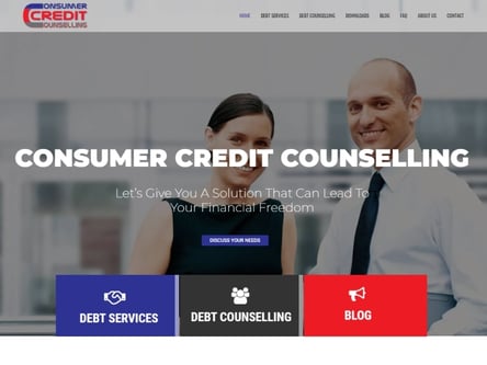 Consumer Credit Counselling homepage