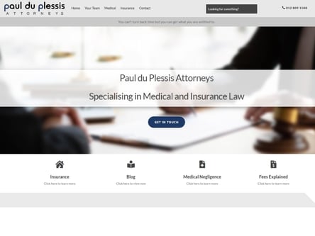 Paul du Plessis Attorneys homepage