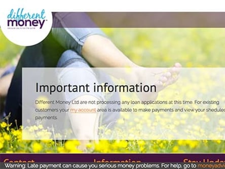 Different Money homepage