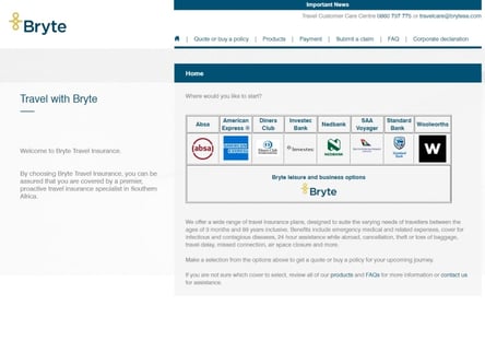 Bryte homepage