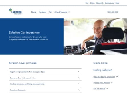 Lantern Insurance homepage