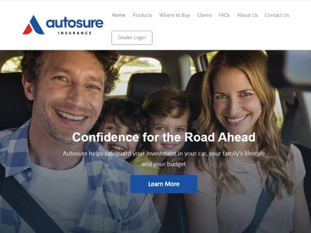 Autosure homepage