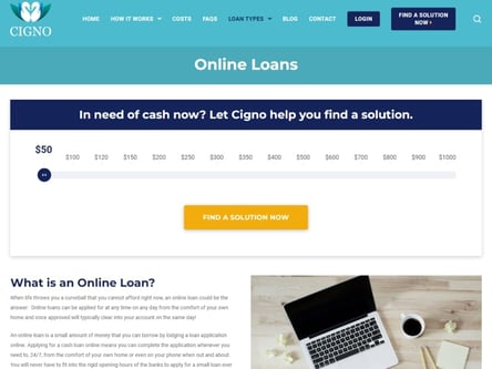 Cigno homepage