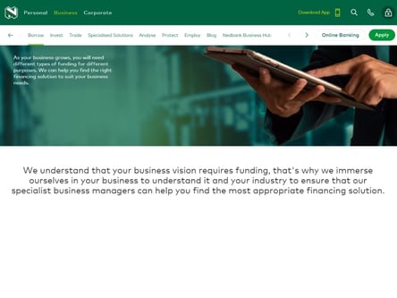 Nedbank homepage