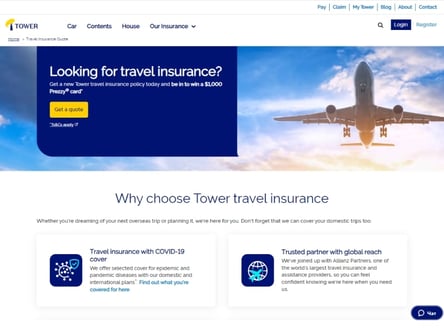 Tower homepage