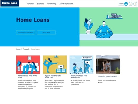 Hume Bank homepage