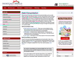 Mortgage World Consolidation loan
