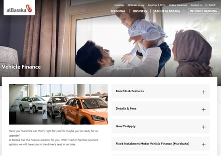Al Baraka Bank homepage