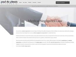 Paul du Plessis Attorneys Medical Negligence Claim