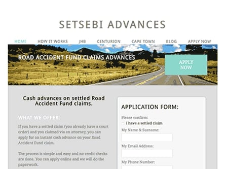 Setsebi Advances homepage