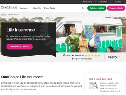 OneChoice homepage