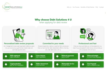 Debt Solutions 4 U homepage