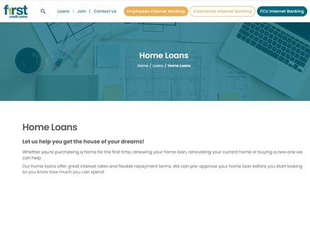 First Credit Union homepage