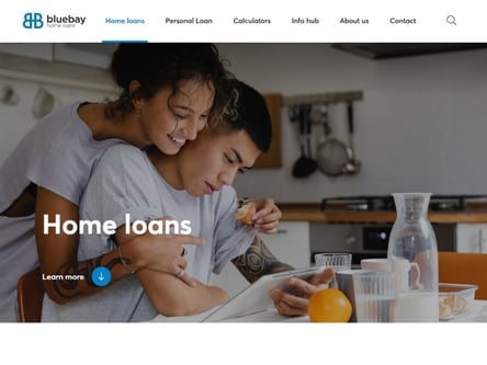 Blue Bay Home Loans homepage