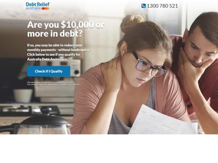 Debt Relief homepage